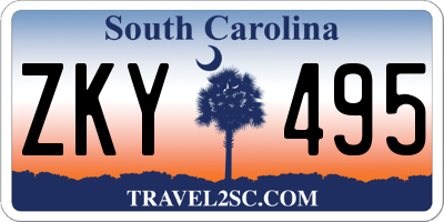 SC license plate ZKY495