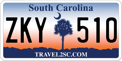 SC license plate ZKY510