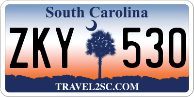 SC license plate ZKY530