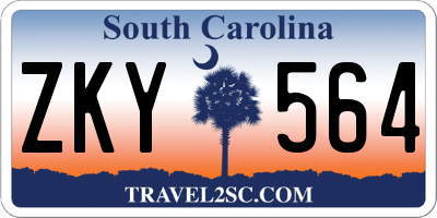 SC license plate ZKY564