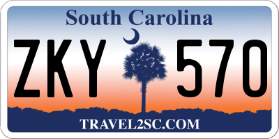 SC license plate ZKY570