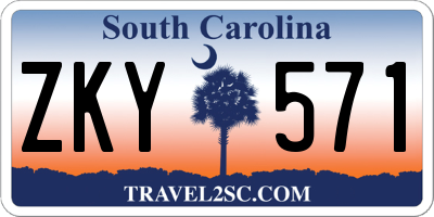 SC license plate ZKY571