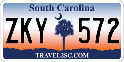 SC license plate ZKY572