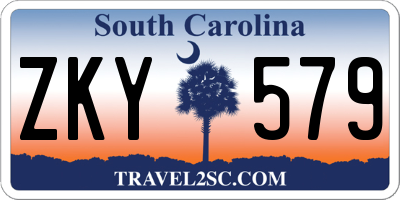 SC license plate ZKY579
