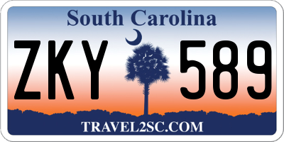 SC license plate ZKY589