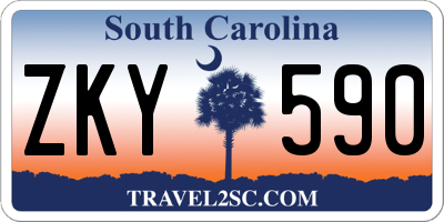 SC license plate ZKY590