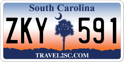 SC license plate ZKY591