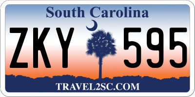 SC license plate ZKY595