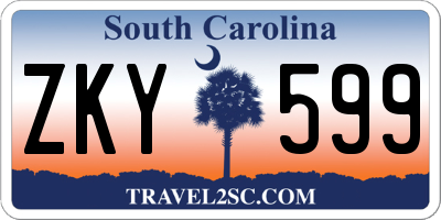 SC license plate ZKY599