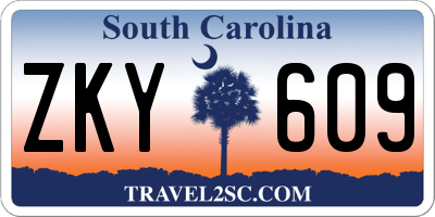 SC license plate ZKY609