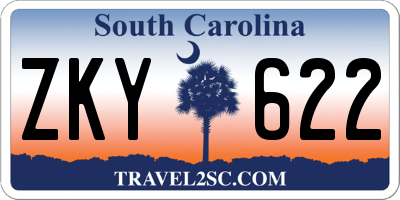 SC license plate ZKY622