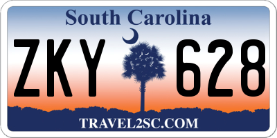 SC license plate ZKY628