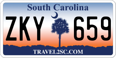 SC license plate ZKY659
