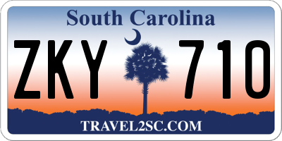 SC license plate ZKY710