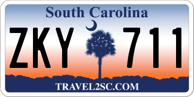 SC license plate ZKY711