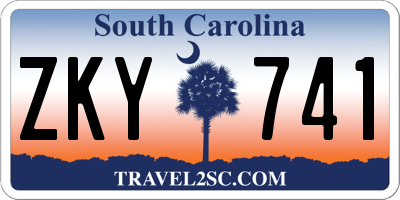 SC license plate ZKY741