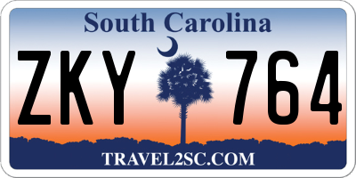 SC license plate ZKY764