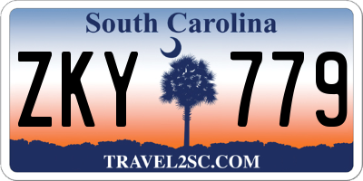 SC license plate ZKY779