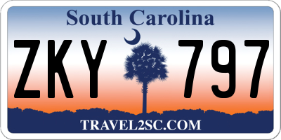 SC license plate ZKY797