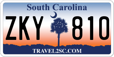 SC license plate ZKY810