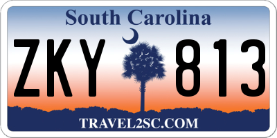 SC license plate ZKY813