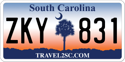 SC license plate ZKY831