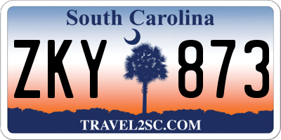 SC license plate ZKY873