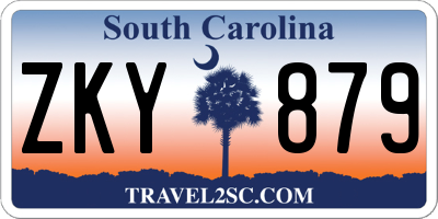 SC license plate ZKY879