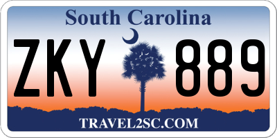SC license plate ZKY889