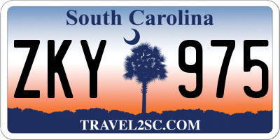 SC license plate ZKY975
