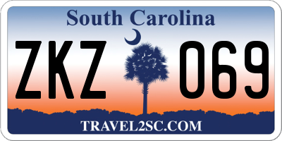 SC license plate ZKZ069