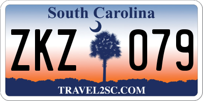 SC license plate ZKZ079