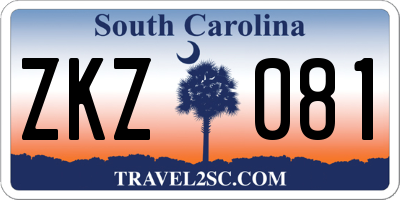 SC license plate ZKZ081