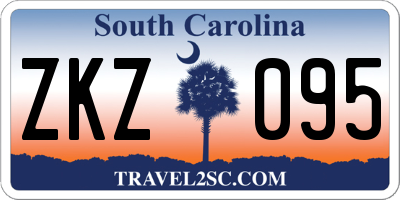 SC license plate ZKZ095