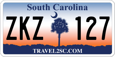 SC license plate ZKZ127