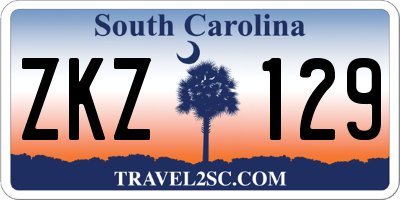 SC license plate ZKZ129