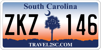 SC license plate ZKZ146