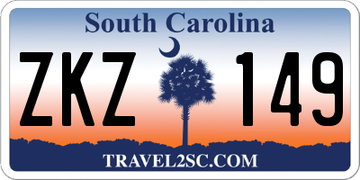 SC license plate ZKZ149