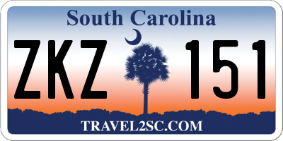 SC license plate ZKZ151