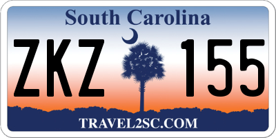 SC license plate ZKZ155
