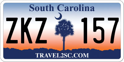SC license plate ZKZ157