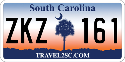 SC license plate ZKZ161