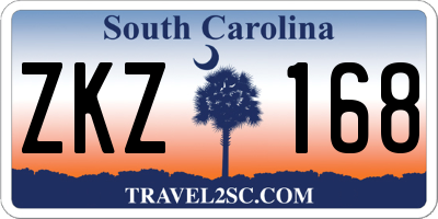 SC license plate ZKZ168