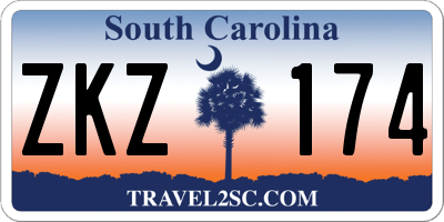 SC license plate ZKZ174