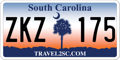SC license plate ZKZ175