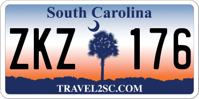 SC license plate ZKZ176