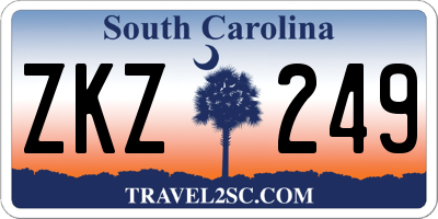 SC license plate ZKZ249