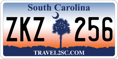 SC license plate ZKZ256