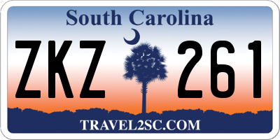 SC license plate ZKZ261