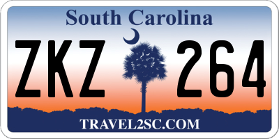 SC license plate ZKZ264